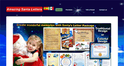 Desktop Screenshot of amazingsantaletters.com
